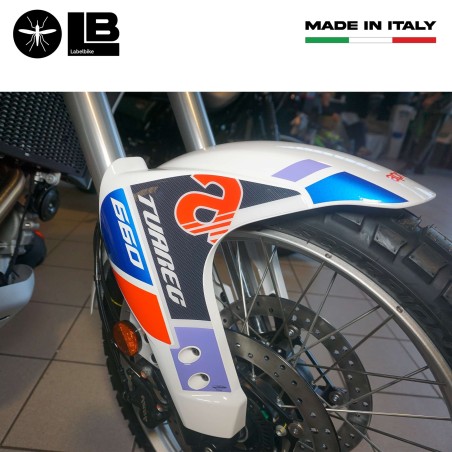 Complete 3D motorbike sticker kit compatible with Aprilia Tuareg 660 Indigo 2022