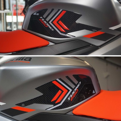 Kit complet d'autocollants 3D pour moto compatible avec Aprilia Tuono 660 rouge 2021-23 2