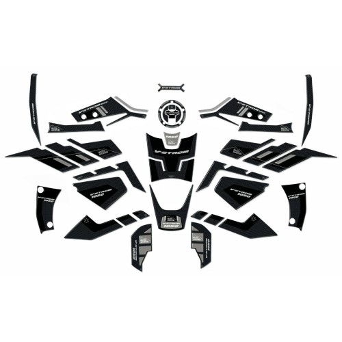 Kit completo de pegatinas 3d para motos compatibles SUZUKI V-STROM 1050 vstrom plata
