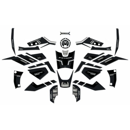 Kit completo adesivi 3d per moto compatibili SUZUKI V-STROM 1050 vstrom argento 