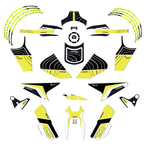 Kit completo adesivi 3D Protezioni per moto compatibili con Husqvarna Norden 901