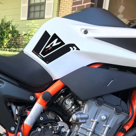 KIT di 3 ADESIVI gel 3D PROTEZIONI SERBATOIO per moto compatibili KTM 890 DUKE R