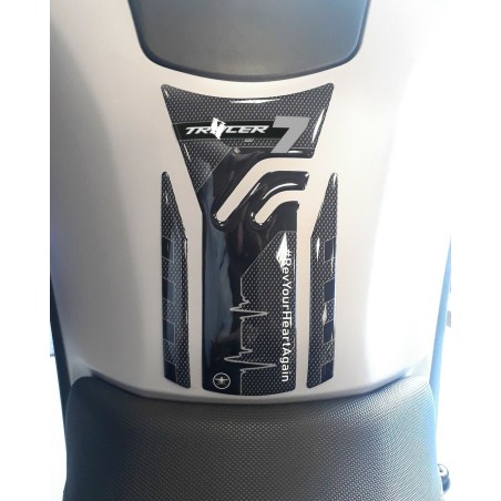 Kit von 3 3D Harz Gel Motorradtank Aufkleber kompatibel Yamaha Tracer 7