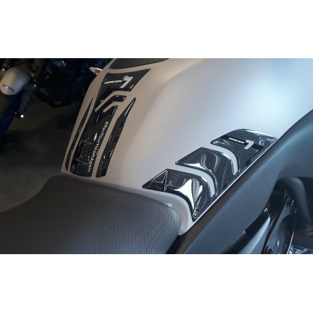 Kit di 3 adesivi per serbatoio moto in resina gel 3D compatibile Yamaha Tracer 7