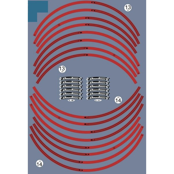 KIT di STRISCE ADESIVE per CERCHI SCOOTER compatibili KYMCO DOWNTOWN 300 - 350