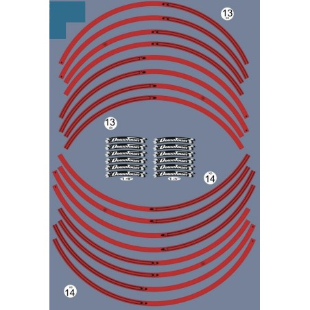 ADHESIVE RIMS KIT für KYMCO DOWNTOWN 300 - 350 kompatible SCOOTER FELGEN