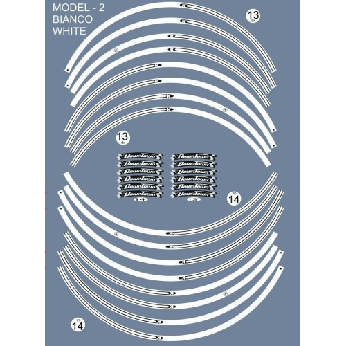 KIT LLANTAS ADHESIVAS para KYMCO DOWNTOWN 300 - 350 compatible LLANTAS SCOOTER 2
