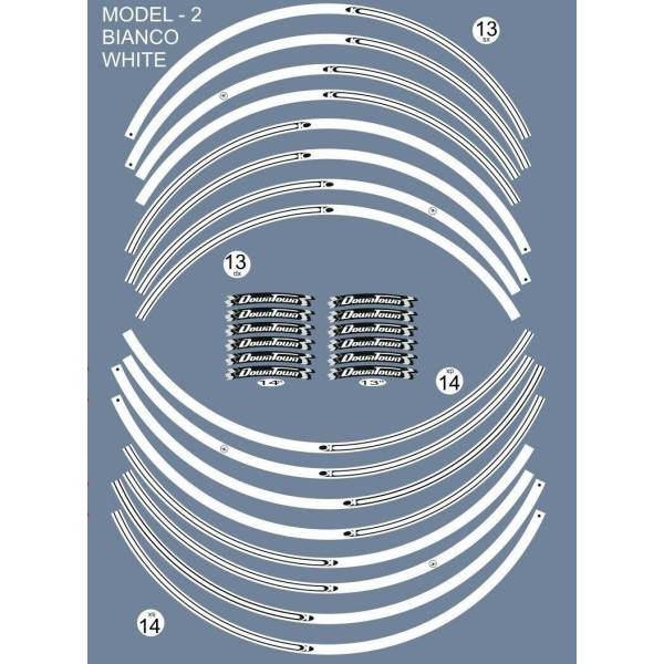 ADHESIVE RIMS KIT for KYMCO DOWNTOWN 300 - 350 compatible SCOOTER RIMS