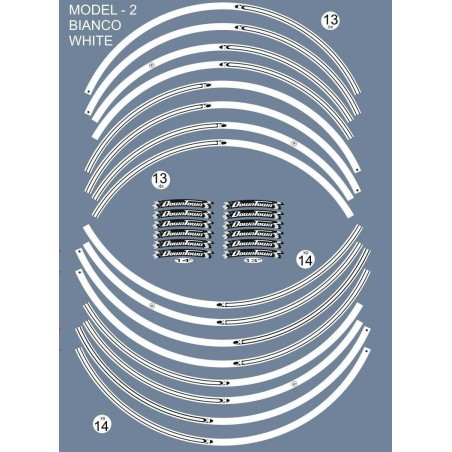 ADHESIVE RIMS KIT für KYMCO DOWNTOWN 300 - 350 kompatible SCOOTER FELGEN