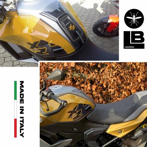 KIT F900 XR - 3 adesivi gel 3D protezioni serbatoio moto compatibili BMW F900XR