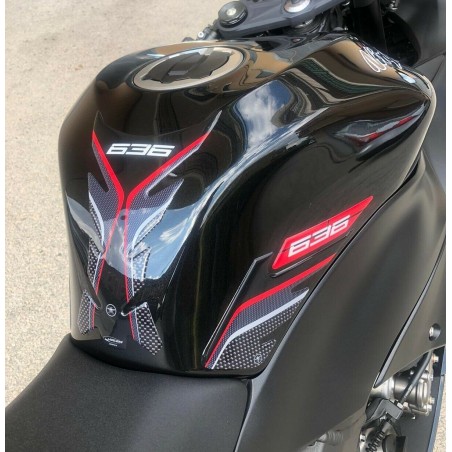 Kit in gel 3D protezioni serbatoio moto compatibili Kawasaki ZX-6R ninja 636-red