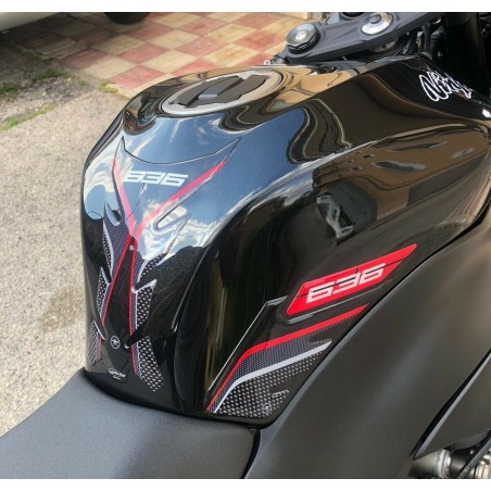 3D-Gel-Kit Motorrad-Tankschützer kompatibel Kawasaki ZX-6R ninja 636-rot