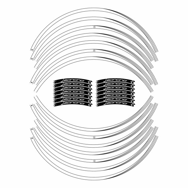 Adhesive rim stripes kit 17" motorbike compatible with Benelli Leoncino 500 and 800