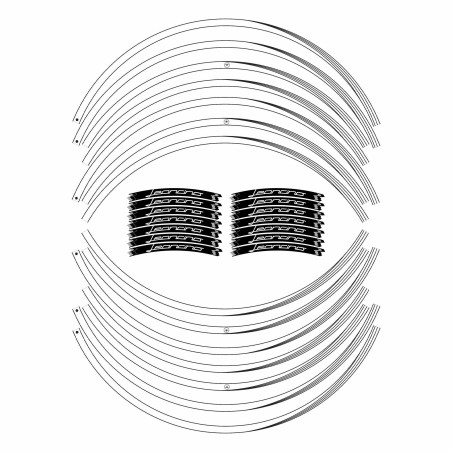 Kit bandes adhésives pour jantes 17" moto compatible avec Benelli Leoncino 500 et 800