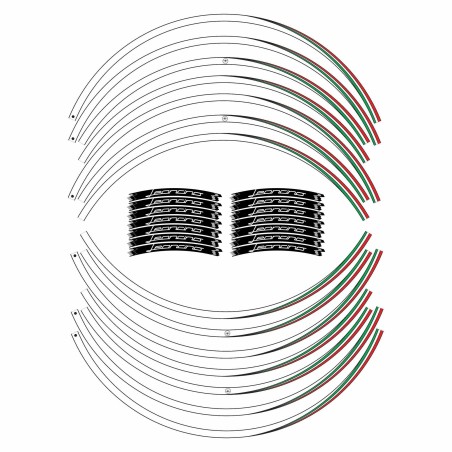 Kit de fondo de llanta adhesivo 17" moto compatible con Benelli Leoncino 500 y 800