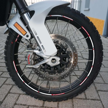 Kit bandes adhésives jantes 21-18 moto compatible avec Ducati Desertx