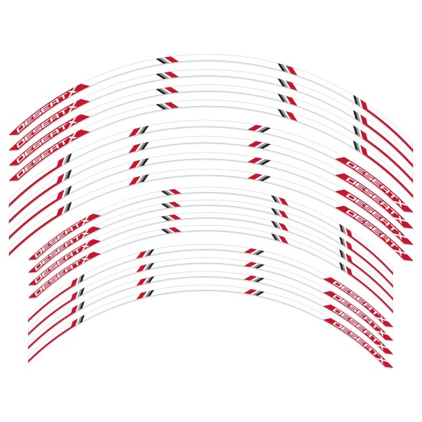 Kit rayas adhesivas llantas 21-18 moto compatible con Ducati Desertx