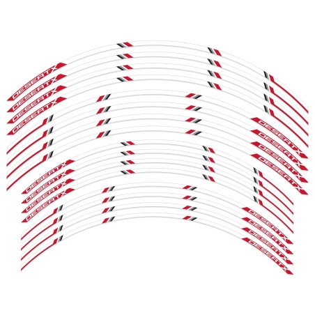 Adhesive stripes kit wheel rims 21-18 motorbike compatible with Ducati Desertx