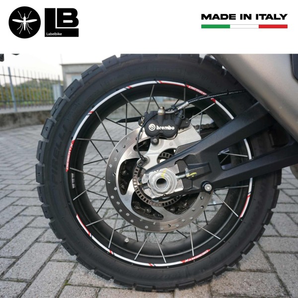 Kit strisce adesive cerchi ruote 21-18 moto compatibili con Ducati Desertx