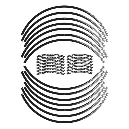 Kit de adhesivos para llantas de moto de 17" compatibles con Ducati Multistrada