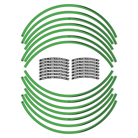 Kit d'autocollants pour jantes de moto 17" compatibles avec Ducati Multistrada