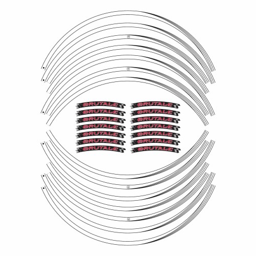 Kit de bandas adhesivas para llantas de moto de 17" compatibles con MV Agusta Brutale 2