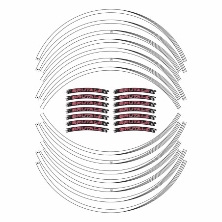 17" motorbike wheel rim adhesive strip kit compatible with MV Agusta Brutale