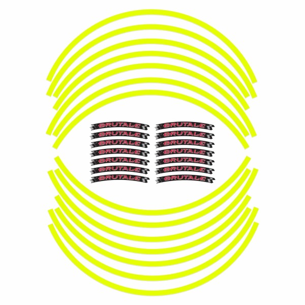 Kit de bandes adhésives pour jantes moto 17" compatibles avec MV Agusta Brutale