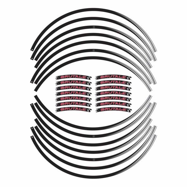 Kit de bandas adhesivas para llantas de moto de 17" compatibles con MV Agusta Brutale