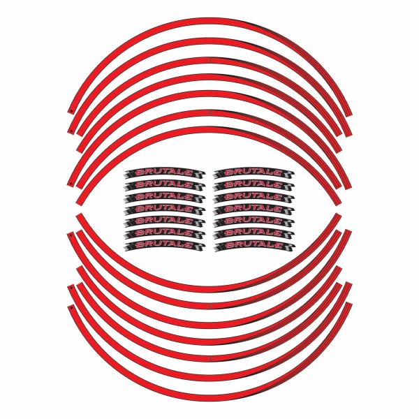 17" motorbike wheel rim adhesive strip kit compatible with MV Agusta Brutale