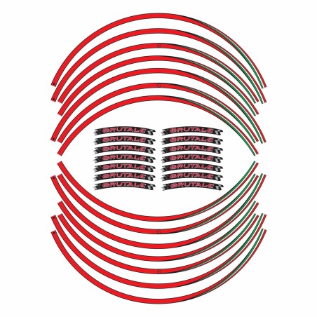 Kit strisce adesive cerchi ruote moto 17" compatibili con MV Agusta Brutale 