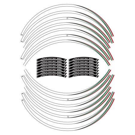 Kit bandes adhésives jantes moto compatible Benelli Leoncino 500 trail