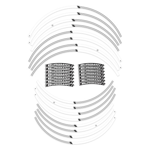 Kit strisce adesive cerchi scooter compatibili con Suzuki Burgman 400 2007-2025 2