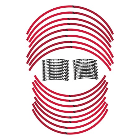 Scooter Felgenaufkleber Kit kompatibel mit Suzuki Burgman 400 2007-2025