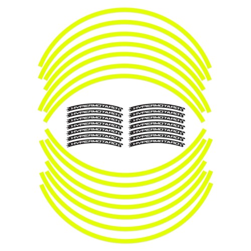 ADHESIVE STRIP KIT COMPATIBLE 17 RIMS MOTO DUCATI HYPERMOTARD - YELLOW FLUO 2