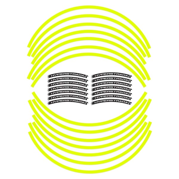 KLEBEBAND KIT KOMPATIBEL 17 FELGEN MOTO DUCATI HYPERSTRADA - GELB FLUO