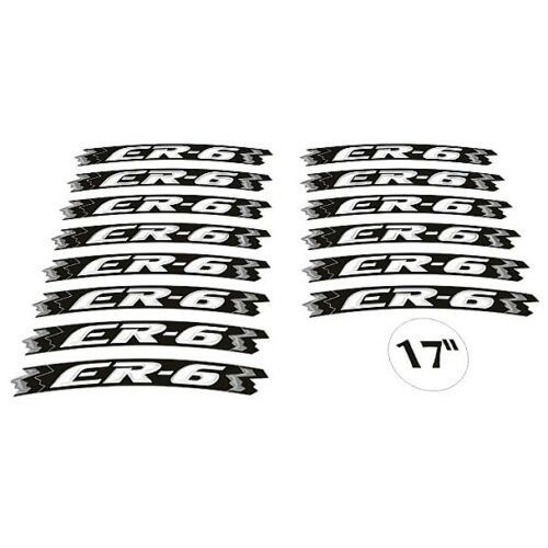 KIT BANDES ADHESIVES compatible avec 17 JANTES MOTORCYCLE KAWASAKI ER6N ER6F JAUNE FLUO 2