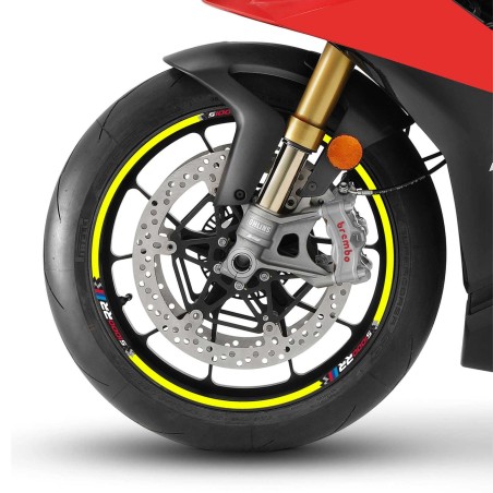 ADHESIVE STRIP KIT COMPATIBLE WITH 17 RIMS BMW S1000RR FLUO YELLOW