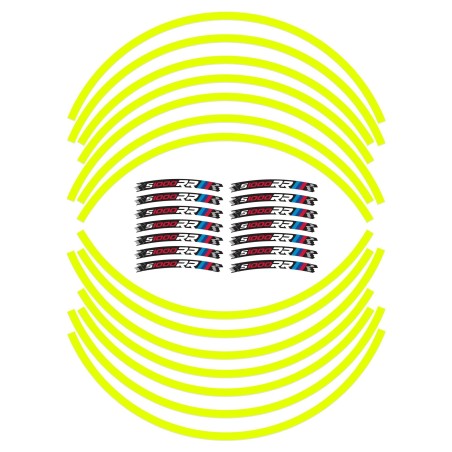 KLEBEBAND KIT KOMPATIBEL MIT 17 FELGEN BMW S1000RR FLUO GELB