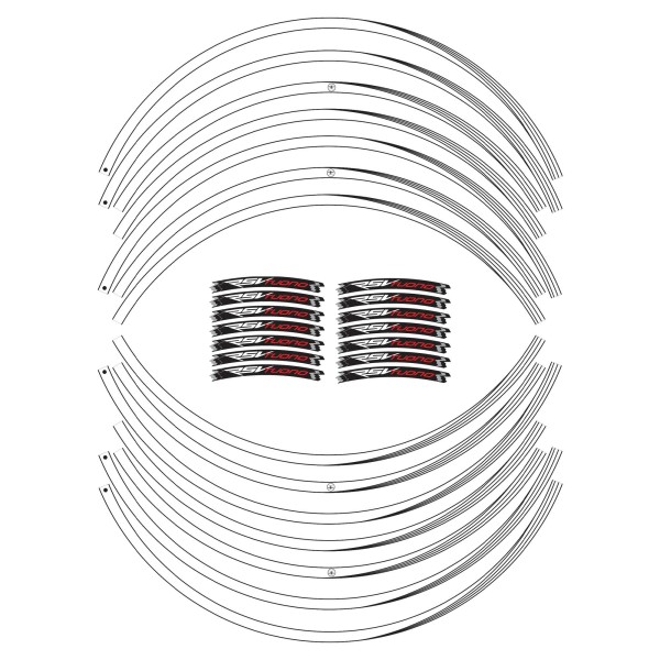 ADHESIVE STRIPS KIT compatible para 17 RIMS MOTO APRILIA RSV TUONO pegatinas