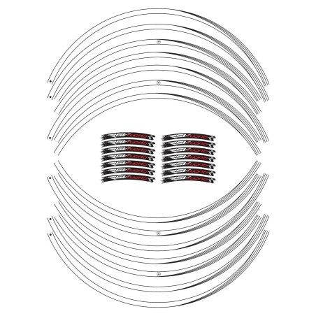 KIT BANDES ADHESIVES compatibles pour jantes 17 MOTORCYCLE APRILIA RSV TUONO stickers
