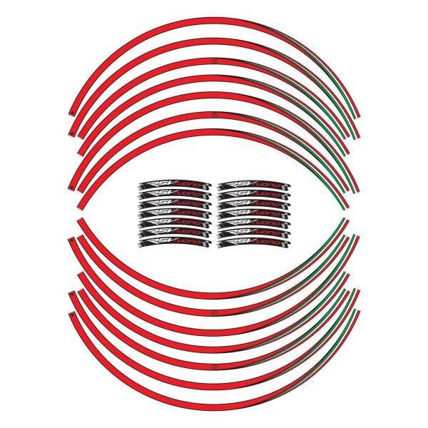 KIT BANDES ADHESIVES compatibles pour jantes 17 MOTORCYCLE APRILIA RSV TUONO stickers