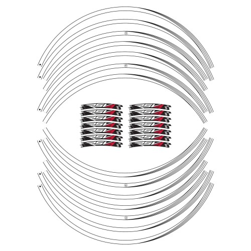 ADHESIVE STRIP KIT kompatibel für 17 RIMS MOTORCYCLE APRILIA RSV4 Tuning Aufkleber