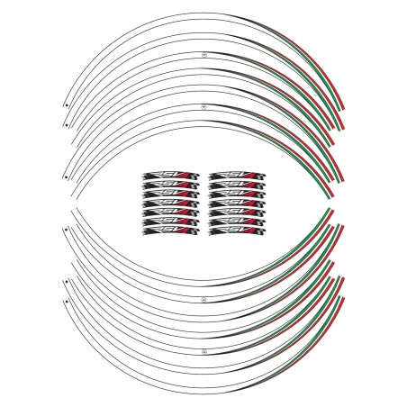 ADHESIVE STRIP KIT compatible para 17 RIMS MOTORCYCLE APRILIA RSV4 tuning stickers