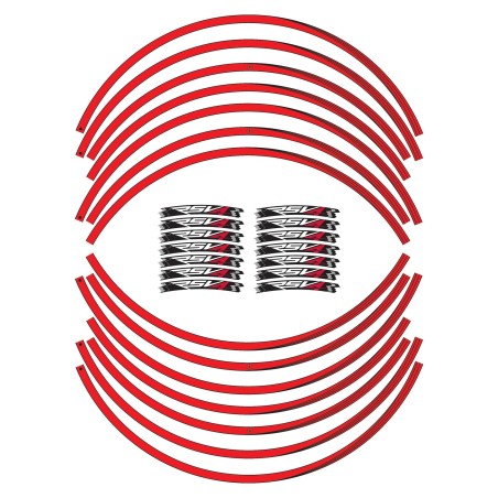 KIT STRISCE ADESIVE compatibili per CERCHI 17 MOTO APRILIA RSV4 stickers tuning