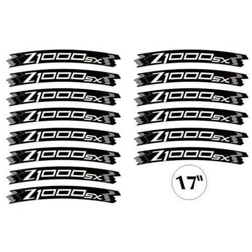 ADHESIVE STRIP KIT compatible for 17 RIMS MOTORBIKE KAWASAKI Z1000SX YELLOW FLUO 2