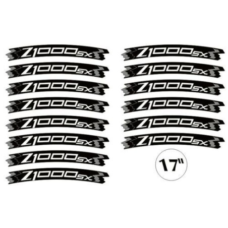 ADHESIVE STRIP KIT compatible para 17 RIMS MOTORBIKE KAWASAKI Z1000SX YELLOW FLUO