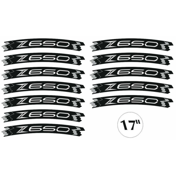 ADHESIVE STRIP KIT compatible for 17 RIMS MOTORCYCLE KAWASAKI Z650- YELLOW FLUO
