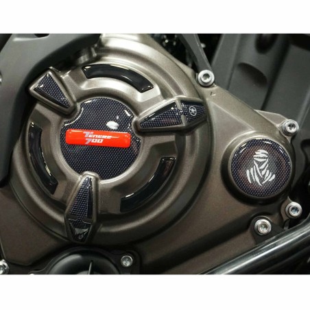 Kit de pegatinas de gel 3D protectores laterales cárter moto compatible Yamaha Tenere 700