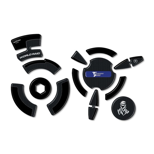 Kit de pegatinas de gel 3D protectores laterales cárter moto compatible Yamaha Tenere 700